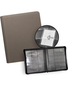 TCG Guru 9-Pocket Toploader Xenon Binder Grey