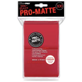 Pro-Matte Sleeves Red - Rot (100 Hüllen)