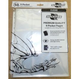 Hüllen für 9 Karten - Side Loading - 50 Stück 9-Pocket Pages