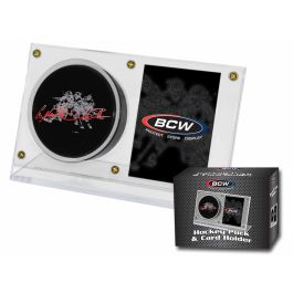 BCW Acrylic Hockey Puck & Card Holder