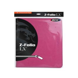 BCW Zipper-Folio 12-Pocket LX Portofolio pink