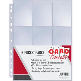 Card Concept 9-Pocket Pages 11-Loch (25 Hüllen)