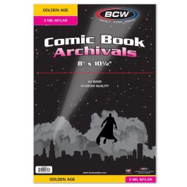BCW Mylar Golden Comic Book Bags 2-MIL (50 St.)
