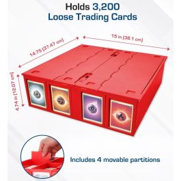 BCW 3200 Card Bin - Sammelkarten-Aufbewahrungsbox Rot