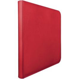 UP 12-Pocket Zippered-Pro-Binder - Red