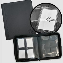 TCG Guru 4-Pocket Toploader Binder Leatherette Black