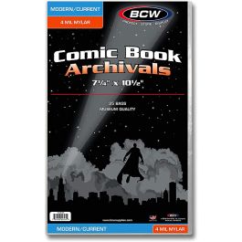 BCW Mylar Current Comic Book Bags 4-MIL (25 Stück)