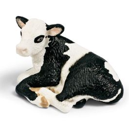SCHLEICH - Farm Life, Kalb Schwarzbunt, liegend