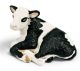 SCHLEICH - Farm Life, Kalb Schwarzbunt, liegend