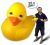 Riesen Bade-Ente XXL quietschend gelb 25cm