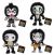 Kiss Plushies - 4er Set (Demon, Starchild, Catman, Spaceman)