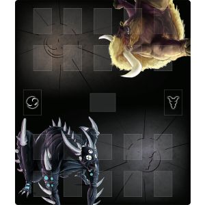 Neopren Spielmatte - Minotaurus vs Schreckensalb (61x71cm)